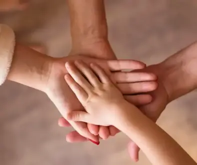 Hands showing support