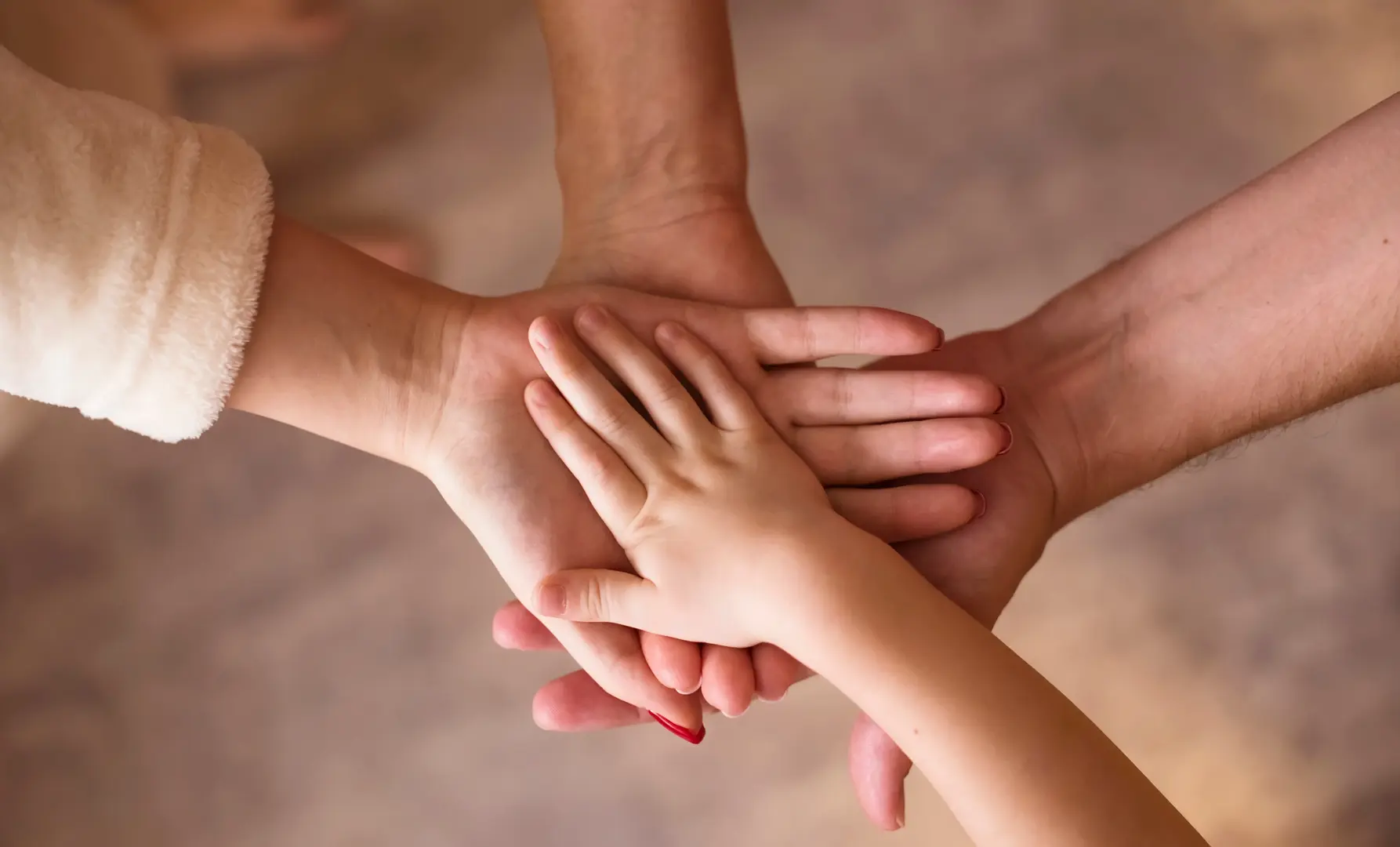 Hands showing support